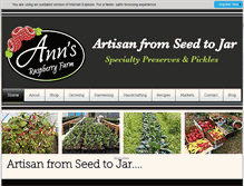 Tablet Screenshot of annsraspberryfarm.com